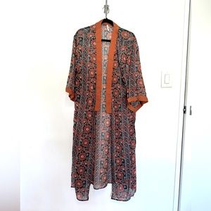 Bohemian sheer duster